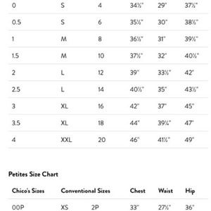 Chico's size chart